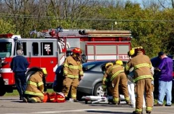 Firefighters Responding to an Accident